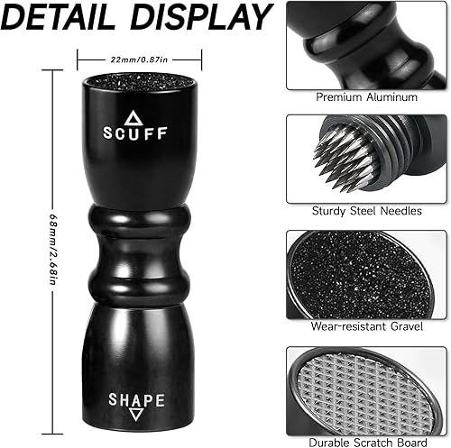 Miniatura 2 de Vastarsky 3-in-1 Cue Tip Tool, Professional Pool Cue Tip Shaper, Billiard Pool Cue Accessories Tool, Scuffer, Shaper, Aerator