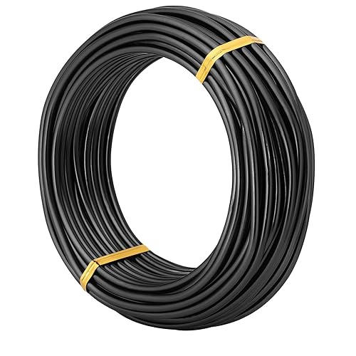 Alambre de entrenamiento de bonsái de aluminio anodizado negro 3.0 de 8.82 oz, rollo grande, muchos tamaños para elegir, alambre de metal flexible