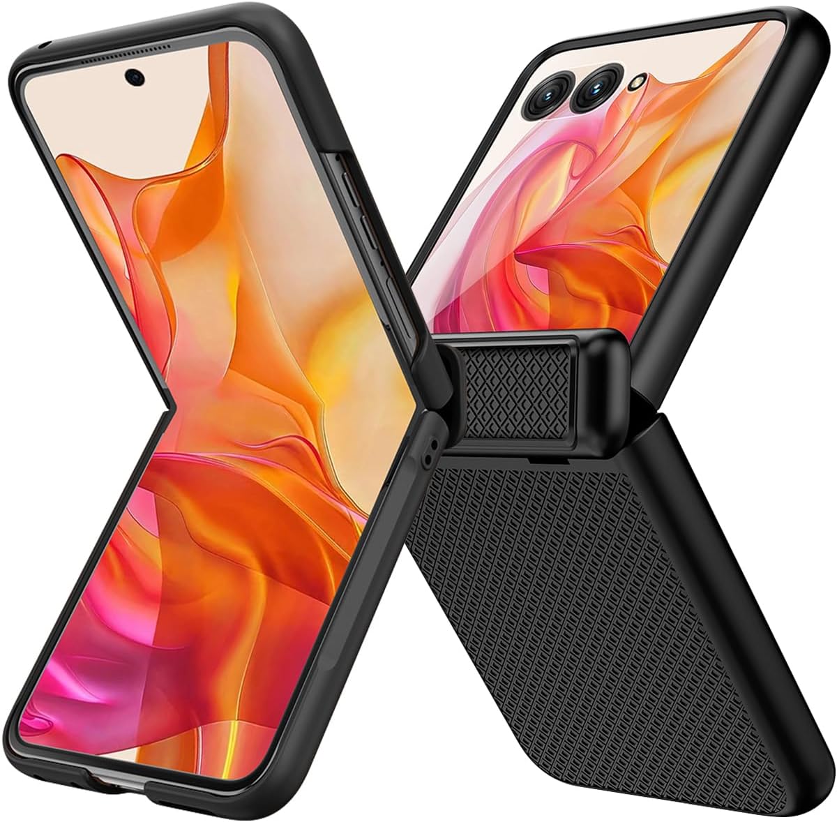 Miimall for Motorola Razr Plus 2024 Case, Moto Razr 50 Ultra Case with Hinge Protection Thin Hard PC Anti-Slip Light-Weight Shock-Proof Full Body Cover Phone Case for Motorola Razr+ 2024, Black - Amazon product rated Grade B