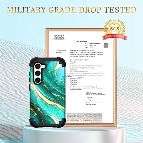 Miniatura 10 de Hocase Funda para Galaxy S23, protección resistente a prueba de golpes, parachoques de goma de silicona suave+funda protectora híbrida de plástico