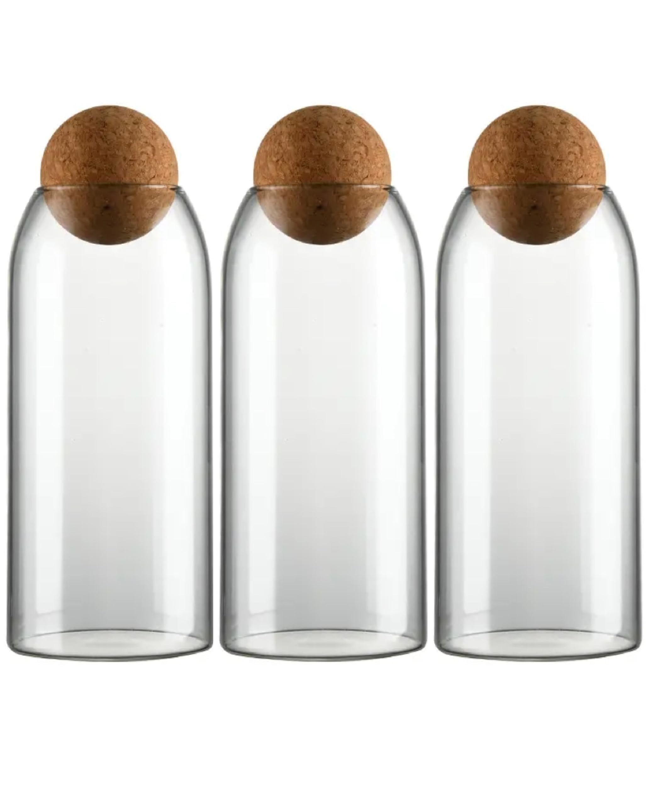 KRAFTSTORIES Glass Terrariums with Airtight Wooden Lid
