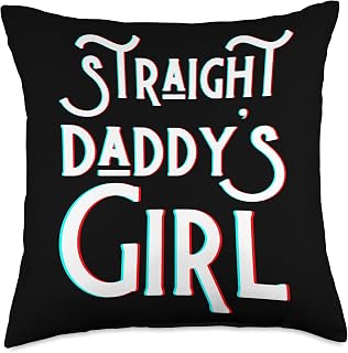 Straight Daddy's Girl Fathers Day Daddy Men Man Girls Love Throw Pillow
