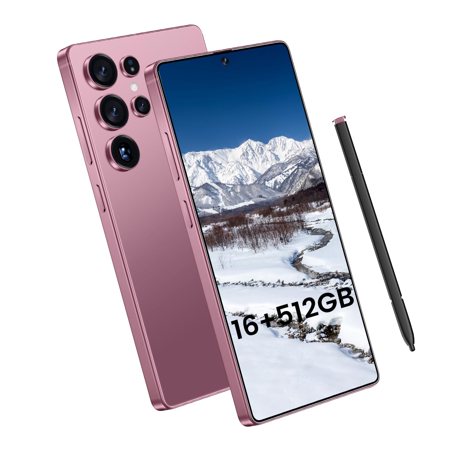 I25 Ultra Smartphone: 16GB RAM, 512GB Storage, 7000mAh Battery, 6.99" Display, Android 14, Built-in Stylus - Ultimate Performance & Power (Rose)