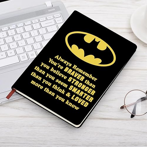 Miniatura 5 de ZWYQWN Batman Lover Gifts - Cuaderno de cuero para hombres y mujeres, fanáticos de las películas de televisión, regalo de cumpleaños para hijo,