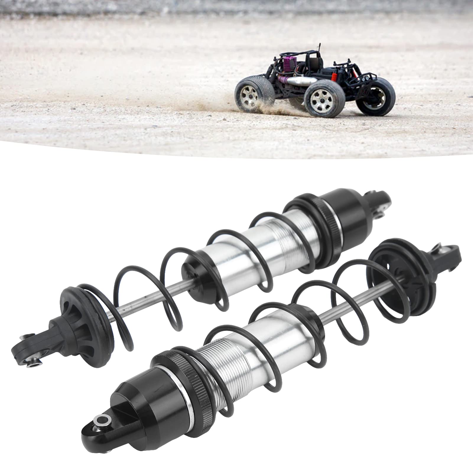 Cryfokt Amortyzator Wstrząsów RC Odporne na Warunki Atmosferyczne Amortyzatory Przednie 180 Mm do Samochodu 1/5 RC - 2 szt. (BLACK)