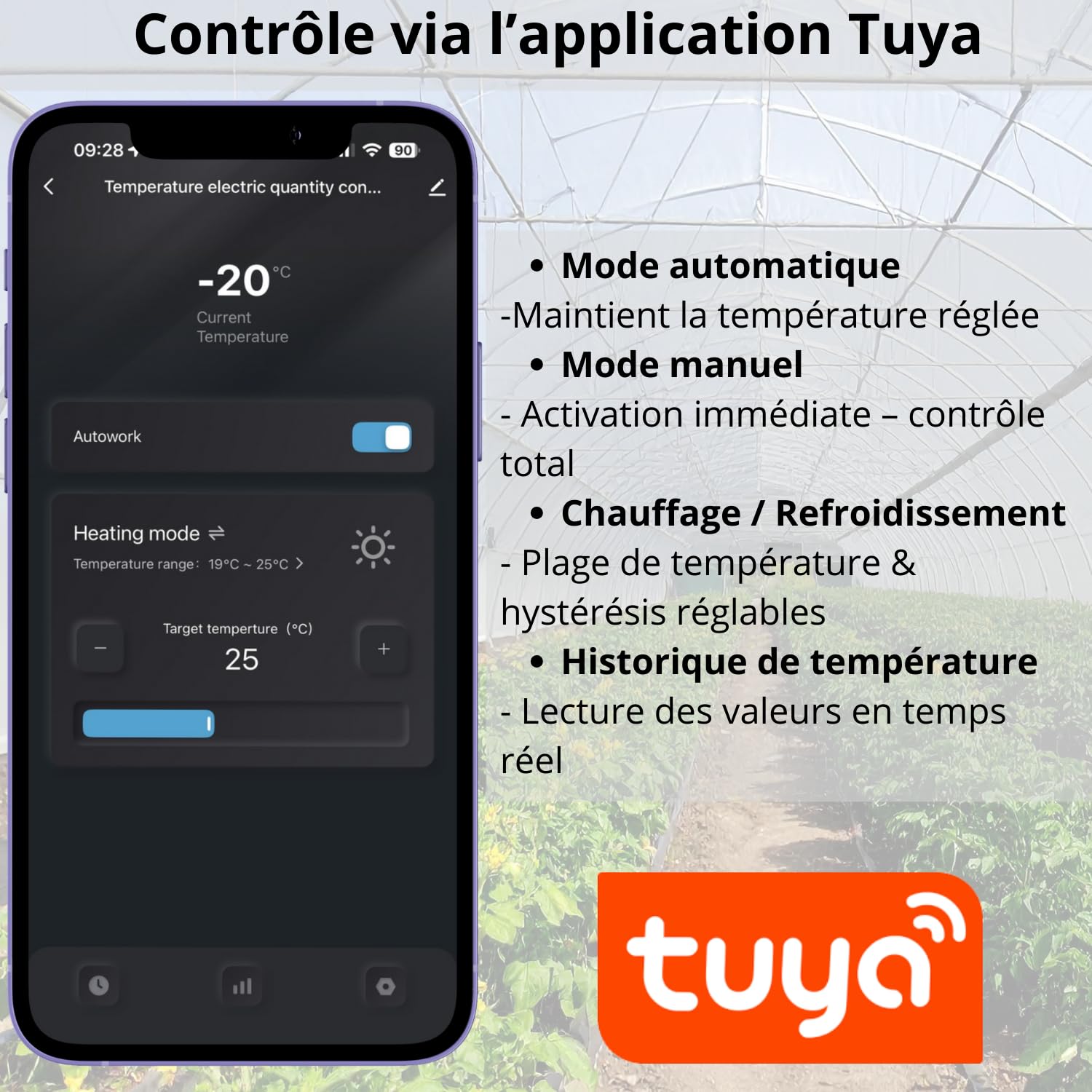 Sone Smart One Thermostat WiFi avec Sonde Température – Relais 16A 3600W pour Chauffage, Pompe ou Chauffe-Eau – App Tuya/Smart Life, Alexa, Google Home
