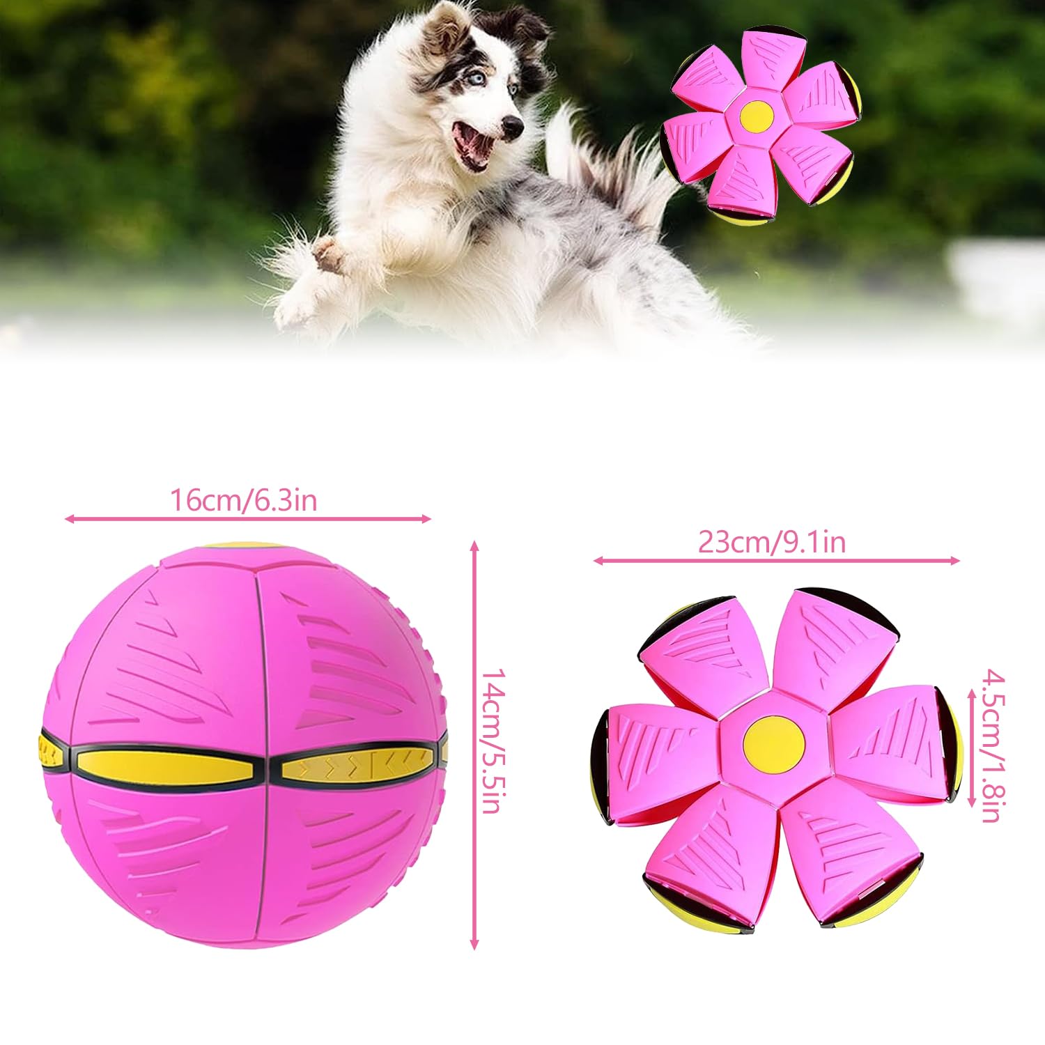 Palla-Frisbee Magica Per Cani | Giocattolo Interattivo Trasformabile