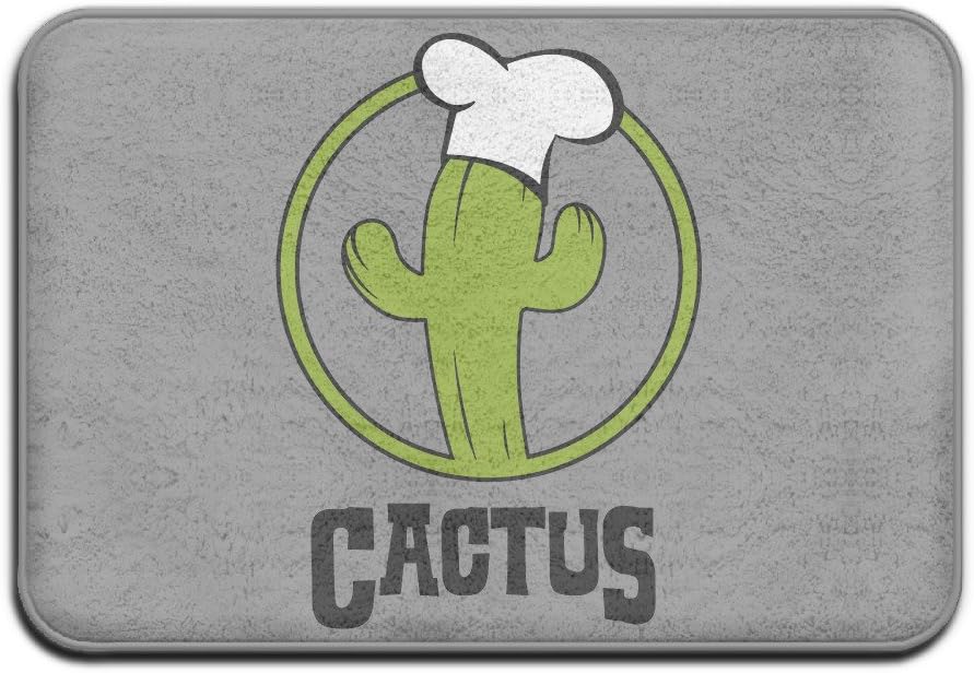 Outdoor Mats Cactus Head Cook Chef Hat Green Logo Nice carpet cleaner solution for machines