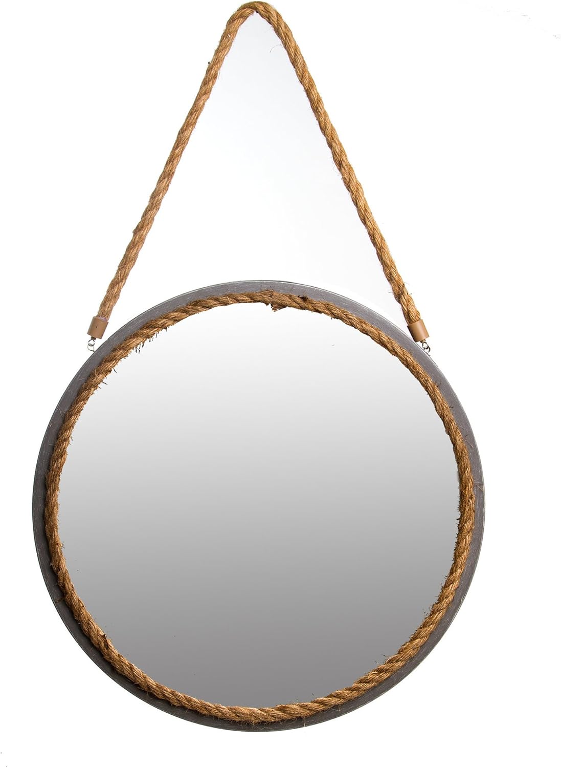 Patton Wall Decor 16 Inch Distressed Grey Round Rope Wall