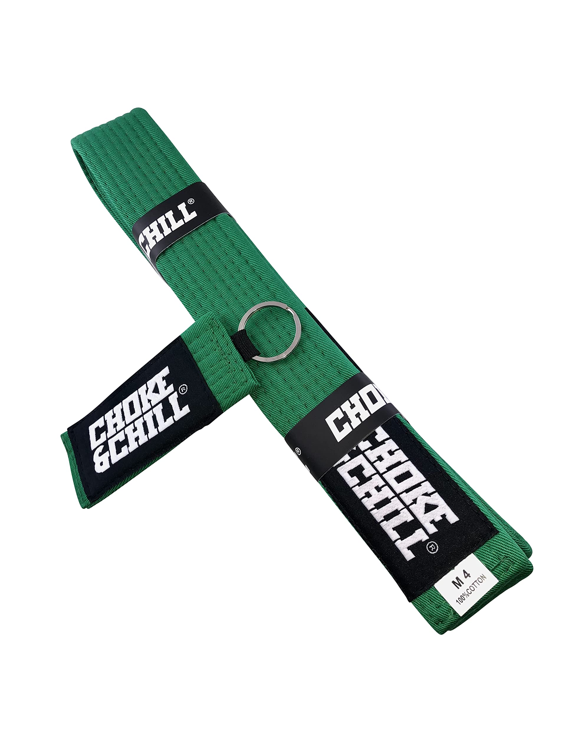 Choke&Chill BJJ Brazilian Jiu-Jitsu Belt Cintura con Portachiavi Adulto Bambini