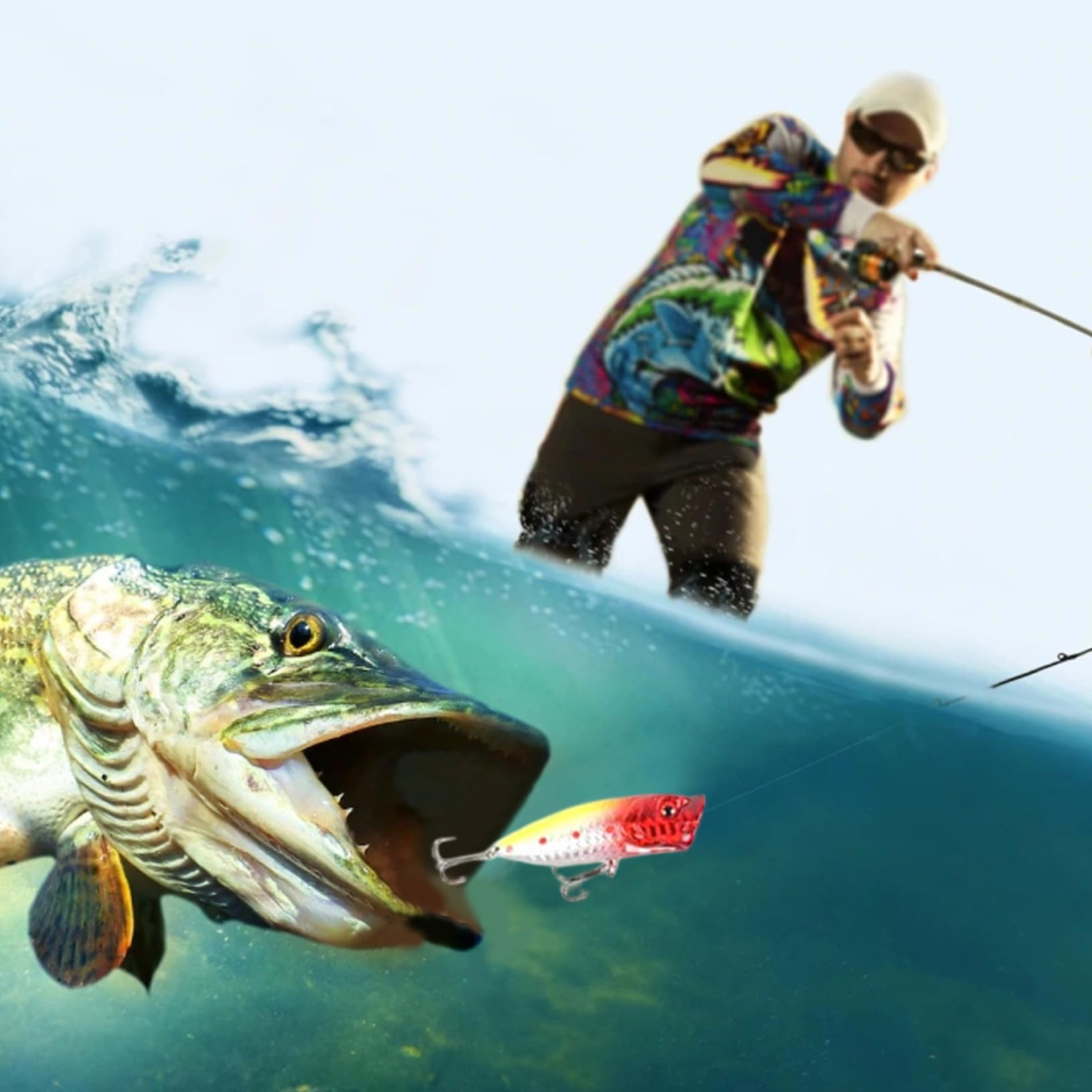 Calendario de Adviento de pesca de 24 días 2025, cuenta atrás de Navidad con aparejos para hombres pescadores