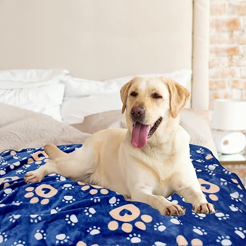 Miniatura 2 de Manta para perro, manta de forro polar suave para perros grandes, manta de franela esponjosa para mascotas, gatos, cachorros, funda para cama y