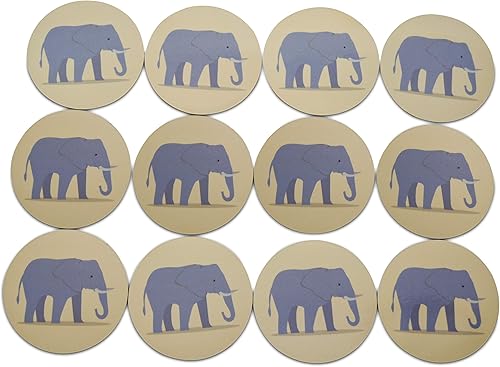 Miniatura 1 de Imán de elefante para refrigerador, imanes redondos de vinilo de 3 pulgadas para nevera, taquillas, cocina del hogar y decoración de animales de