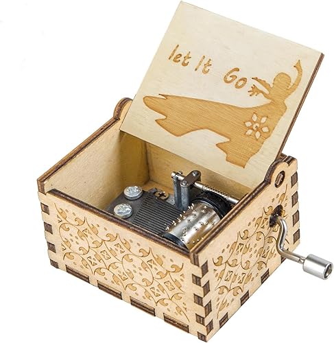 Miniatura 2 de Hefonti Caja de música Let It Go  Regalo de Frozen para hija, esposa, novia, hermana, manivela de mano, caja musical para jugar Let It Go