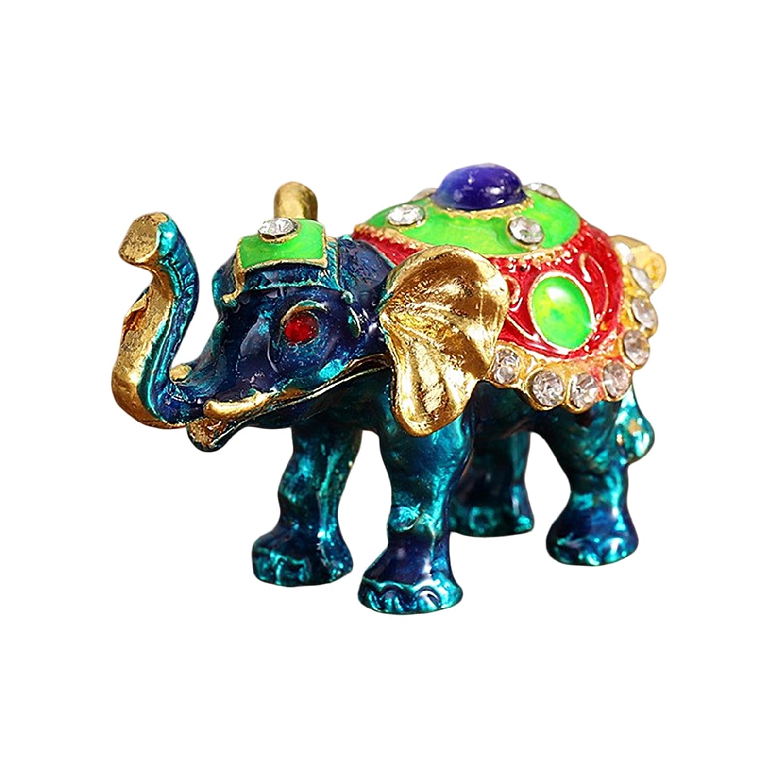 Msioytog Miniature Elephant Shape Jewelry Case Ideal for Storing Small Accessories Handcraft Jewelry Chest