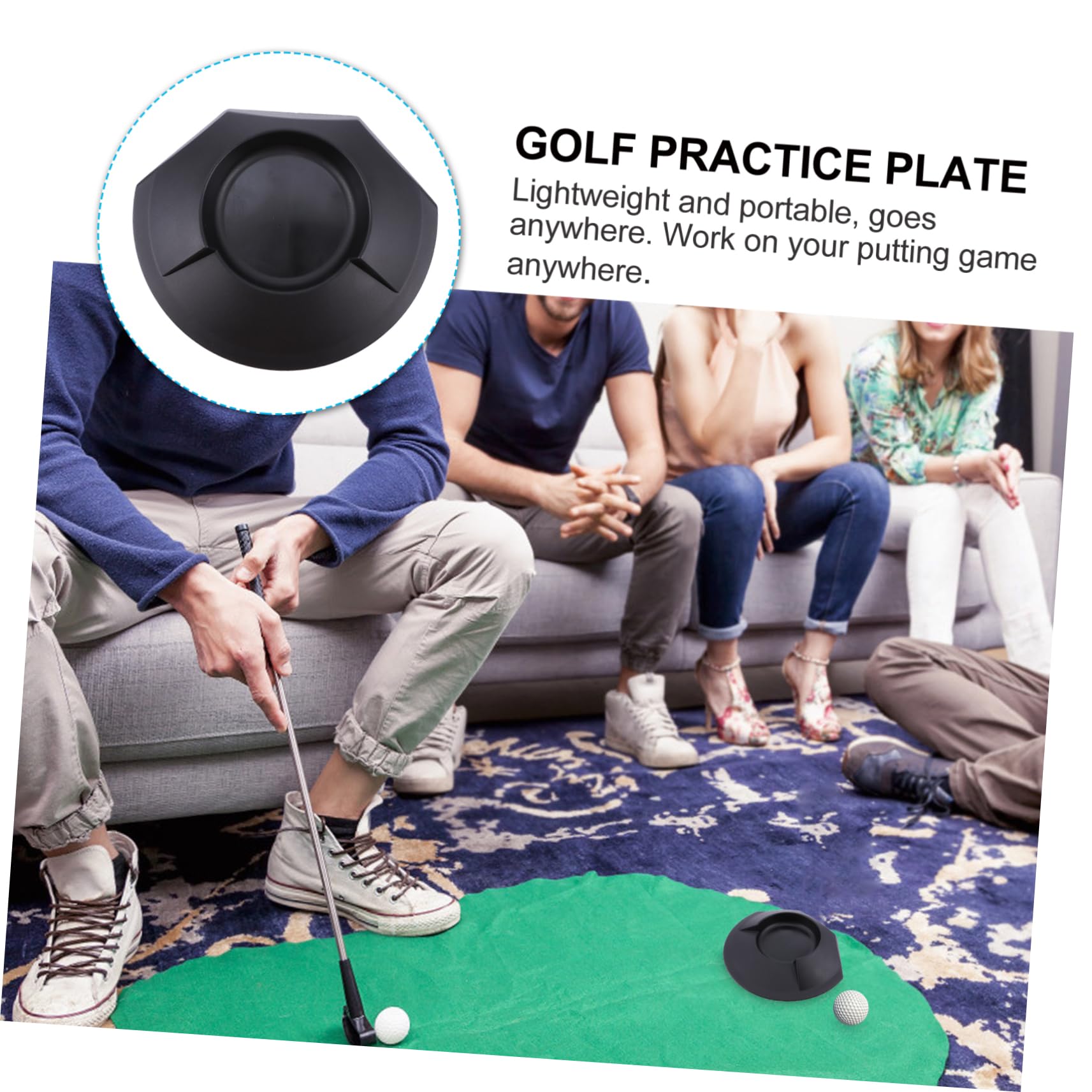 KICHOUSE Golf Putting Practice Disc 3pcs Putter Cups Training Aid for Golf Cup Easy to Use