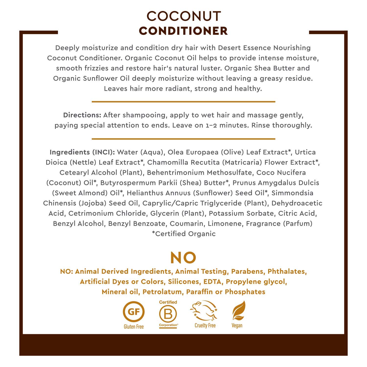 Desert Essence - Shampooing, Après-Shampooing et Lotion pour les Mains et le Corps à la Noix de Coco - Format Voyage - Pack Trio - 3 x 44mL