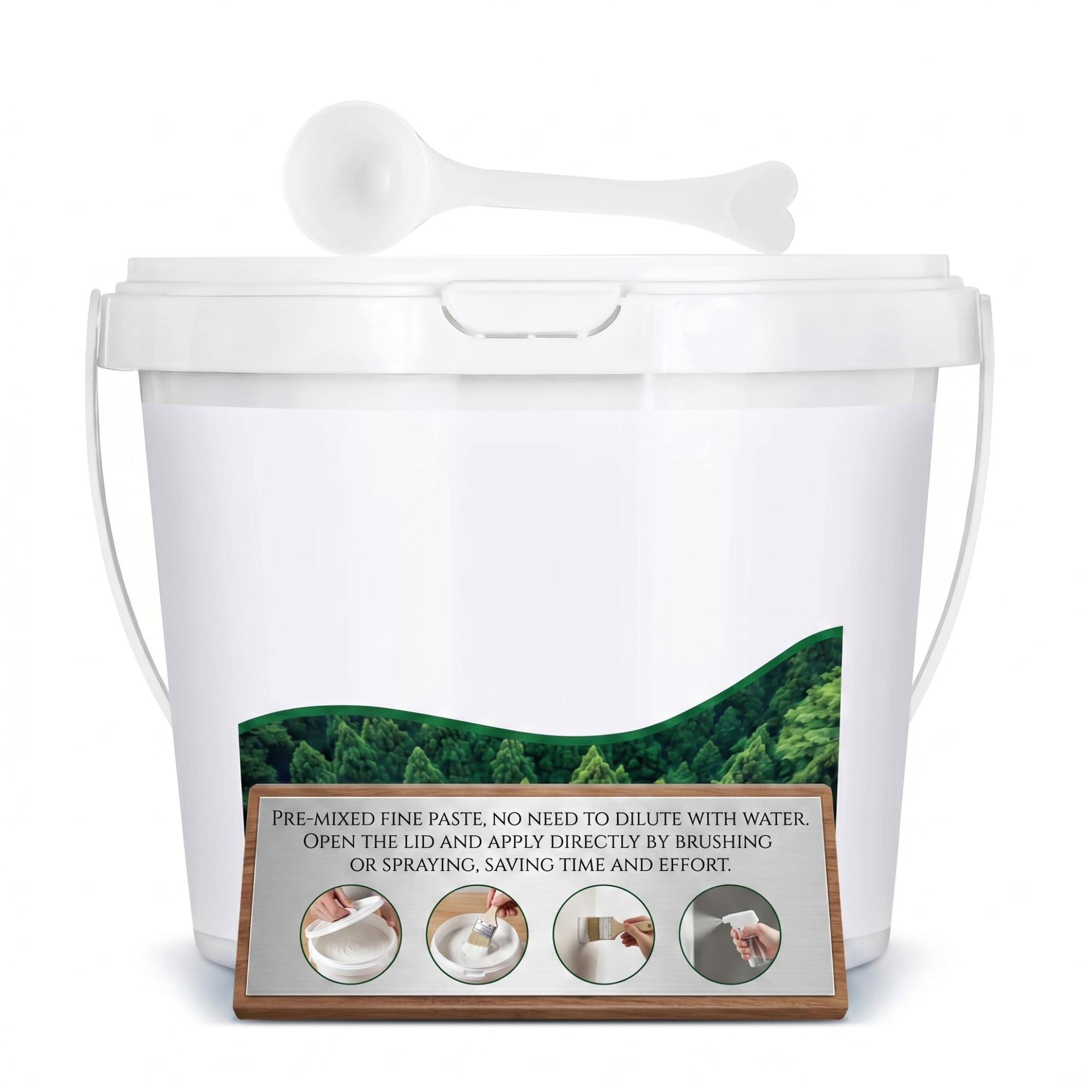 Peinture pour arbre|Peinture pour tronc d'arbre, 525 ml, imperméable, haute adhérence, blanche pour protection contre le gel, prête à l'emploi |.Blanc
