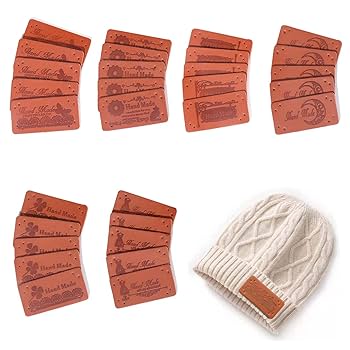 Amazon.co.jp: 革タグ 30枚入り タグ 手芸 革ラベル 6種パターン