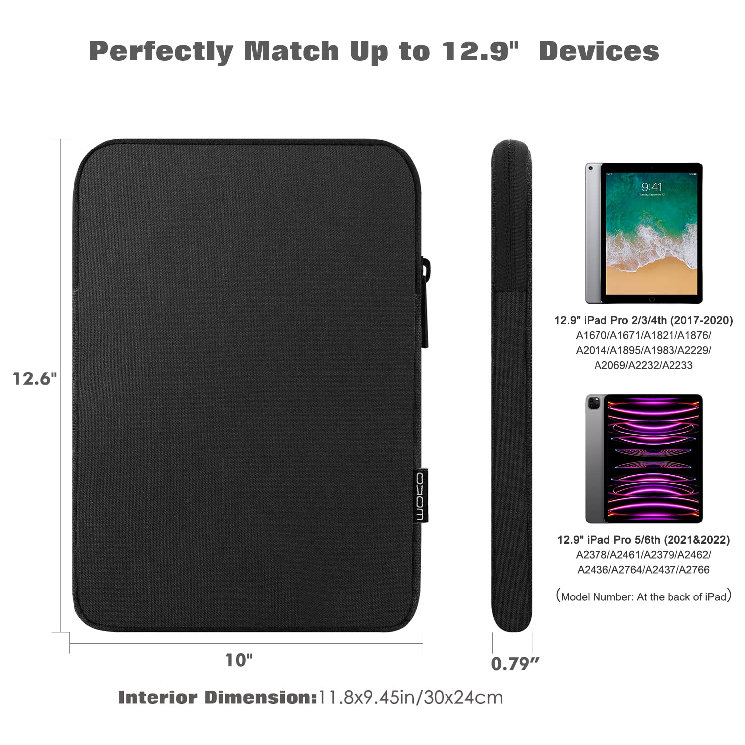 Amazon.com: MoKo 13 Inch Tablet Sleeve Fits 13inch iPad Air M3