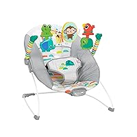 Vista 1 de Bright Starts Playful Paradise - Asiento cómodo para bebé con vibración relajante y juguetes, unisex, 0-6 meses