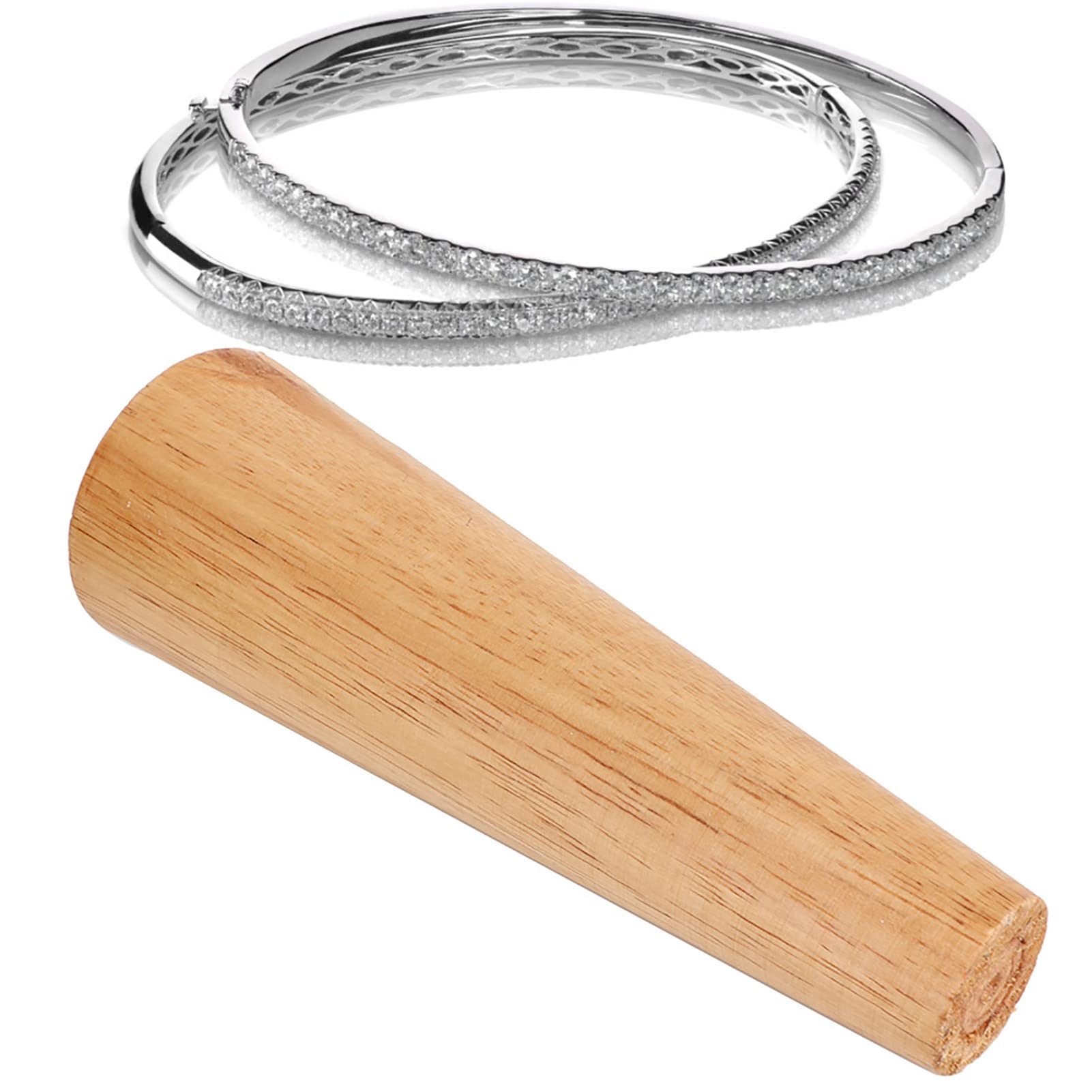 Mandril de Pulsera de Madera, Herramienta de Ajuste de Pulsera para Deformación de Joyas, Mandril de Pulsera de Madera para Ajuste de Brazalete, Mandril de Brazalete de Tamaño