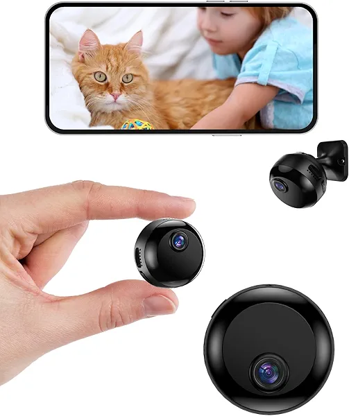 LuminiCam Mini Camera Wireless 1080P Wi-Fi Hidden Camera for Indoor Security Pet Monitoring, Motion Detection & Night Vision Nanny Cam Pet Cameras
