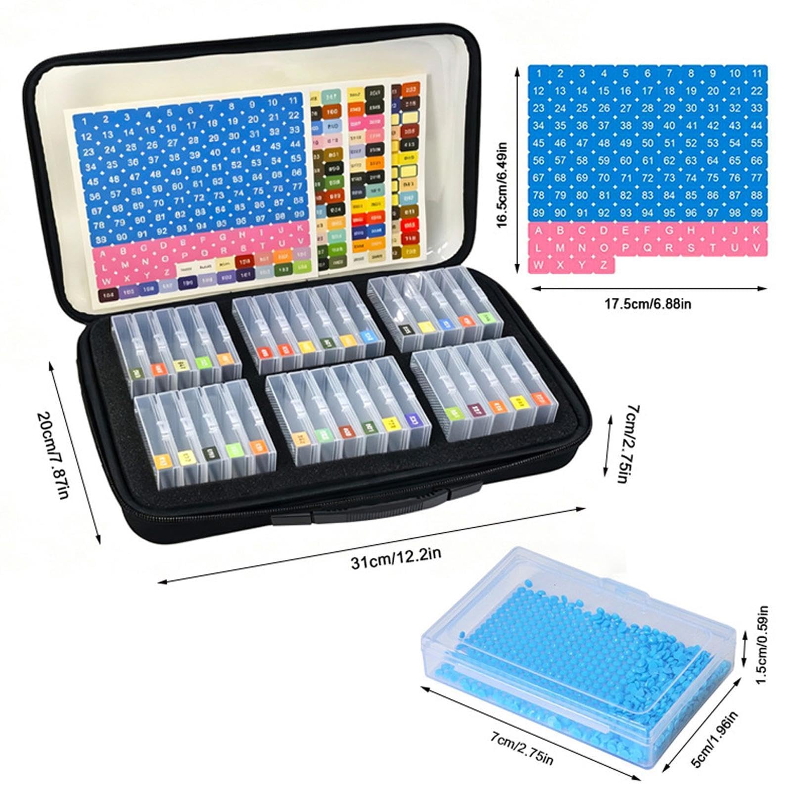 Scatola Arte Gemme Organizer a 32/64 Scomparti con Coperchio, Trasparente | astuccio portaperline da pittura con divisori Per Casa Aula Ufficio Scuola Strass Giocattoli Gioielli
