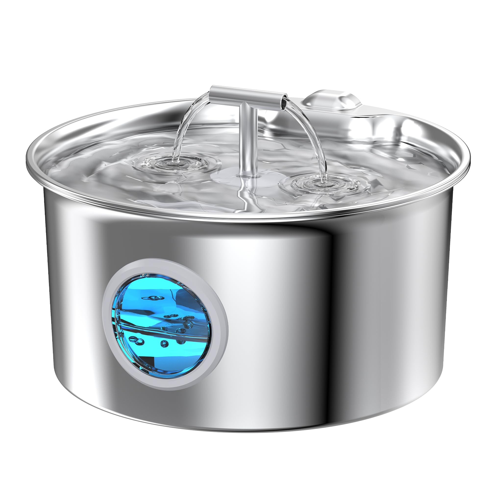Fontanella Per Gatti Acciaio Inox: 2.6L Fontana per Gatto - Automatico Fontanella Gatto - Super Silenzioso Dispenser Acqua Gatti