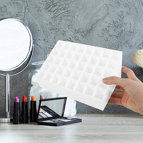 Miniatura 5 de FRCOLOR Caja de 40 ranuras para maquillaje, estuche para lápiz labial, estuche de almacenamiento de joyas, organizador de belleza, soporte para