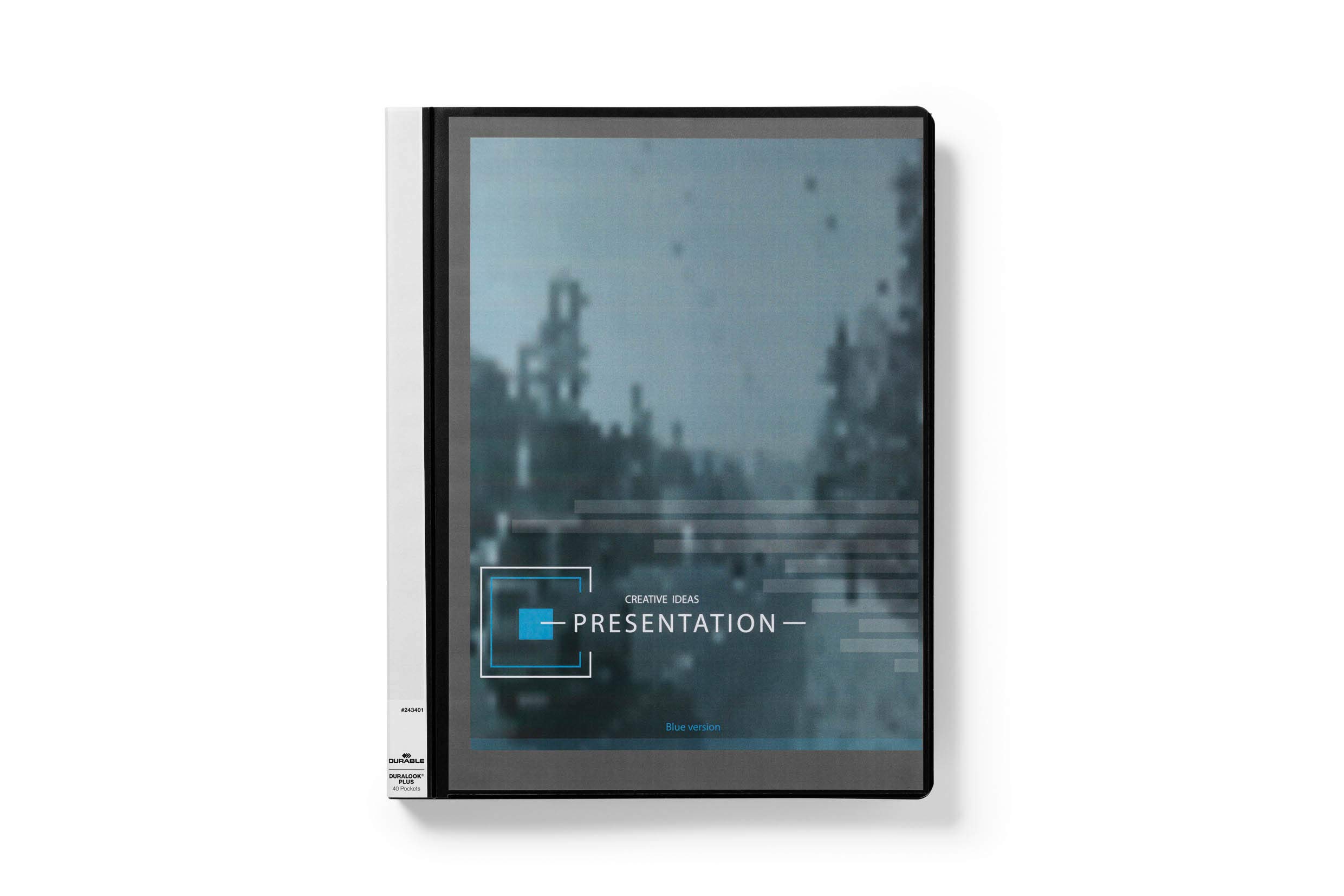 Durable 243401 Album ofertowy Duralook Plus (A4, 40 koszulek), opak. 2 sztuki, kolor czarny.