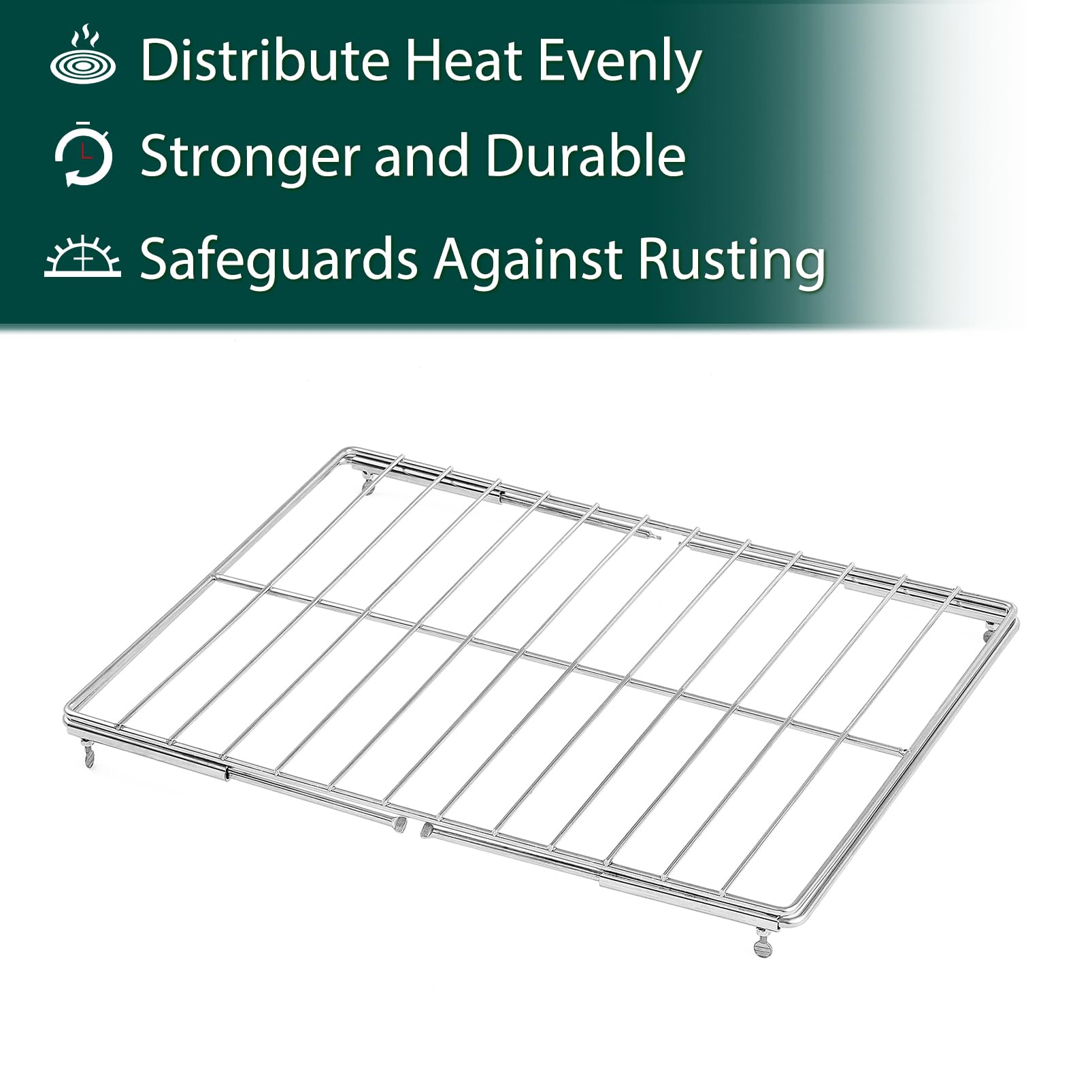 Estante de horno para piezas de la gama del horno, juego de utensilios de cocina universal ajustable de acero inoxidable de 14 a 24 3/5 pulgadas, estante de alambre, 1 unidad