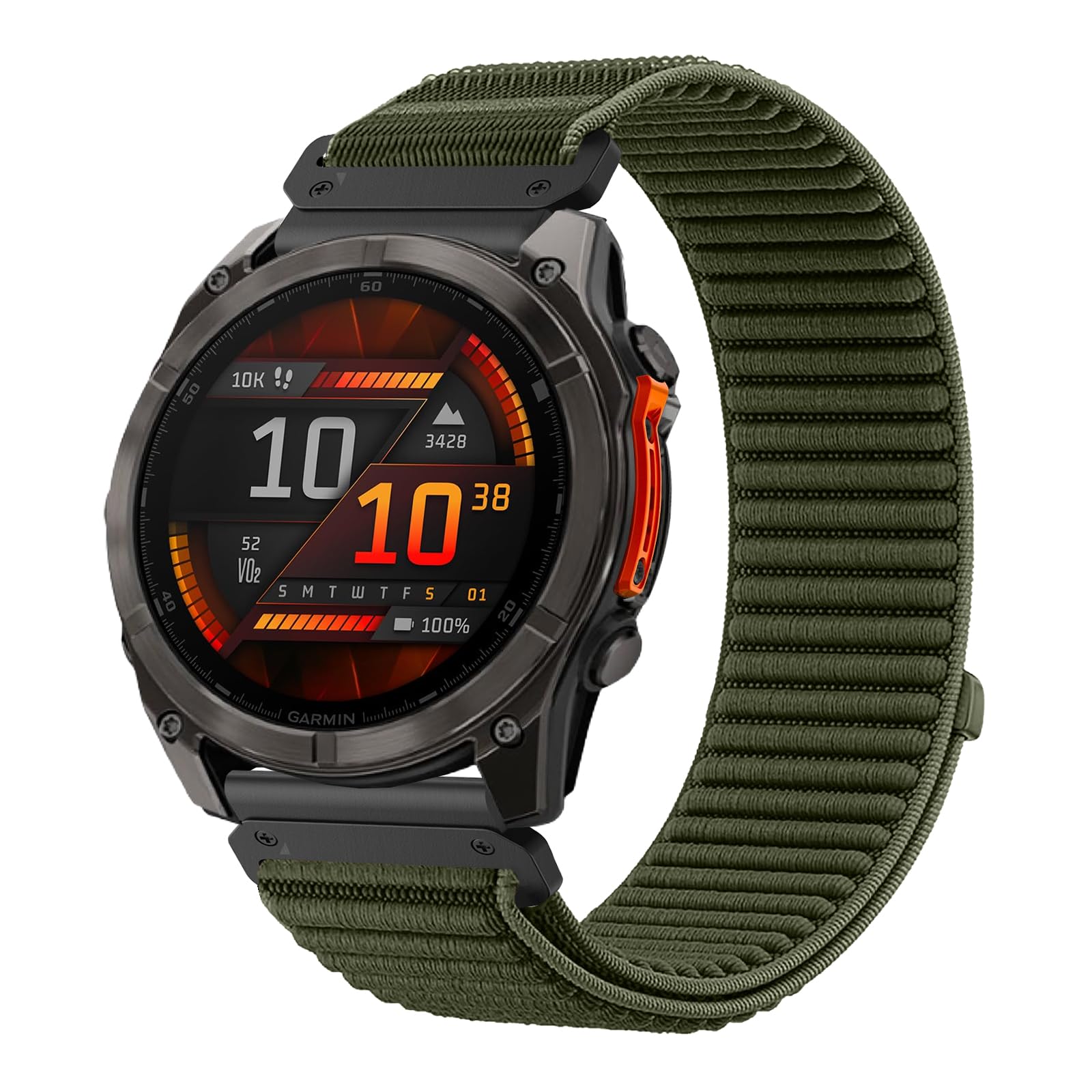 TOPsic 22mm Nylon Correa para Fenix 8 47mm/Fenix 7, Reemplazar Pulsera Sport Loop Correa para FENix 7 Pro/FEnix 6/6 Pro/FEnix 5/5 Plus/Instinct 2/Instinct 3 E 45mm/Forerunner965/955/945 — view 12