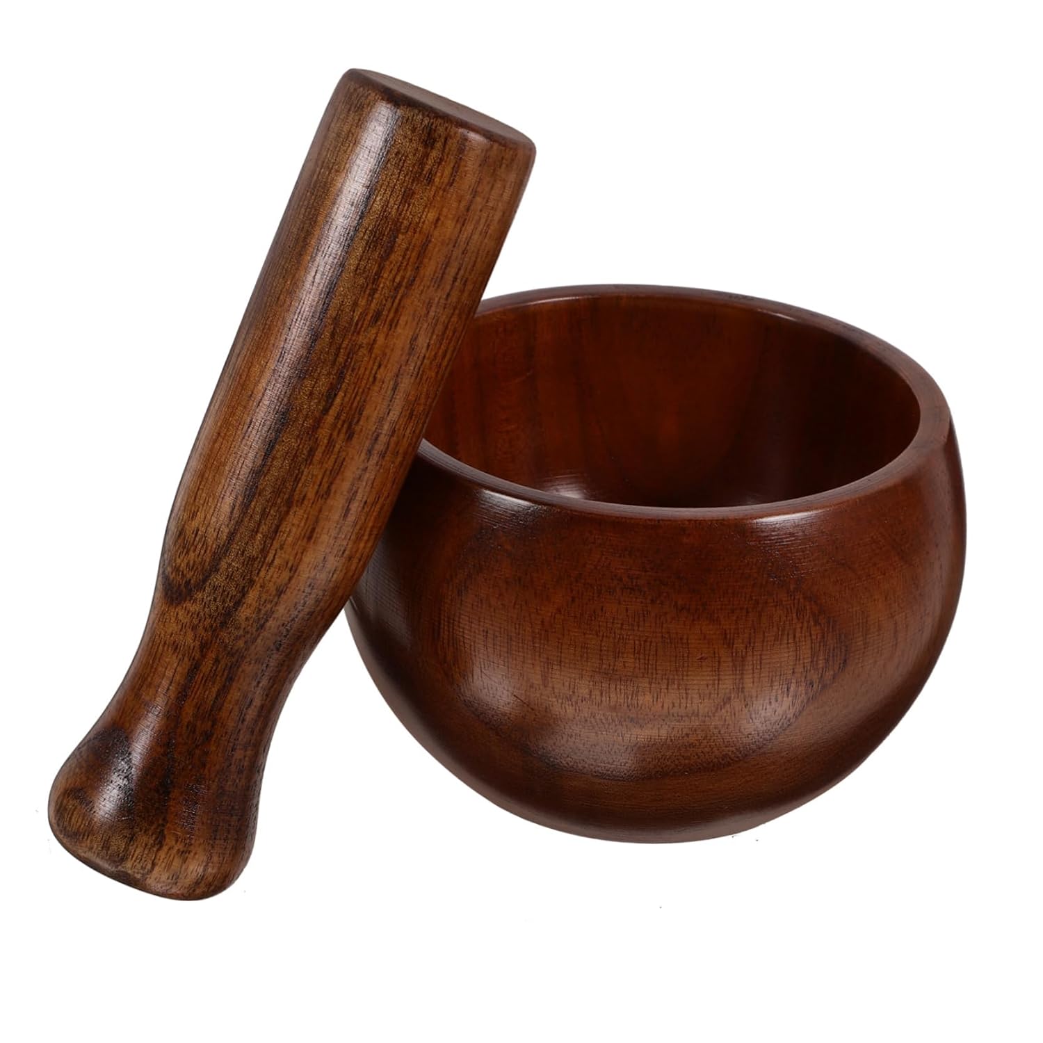 Gatuida 4sets Mortar and Pestle Grinding Avocados Salsas and Herbs Hand-Carved Bowl and Pestle for Homemade Sauces and Seasonings