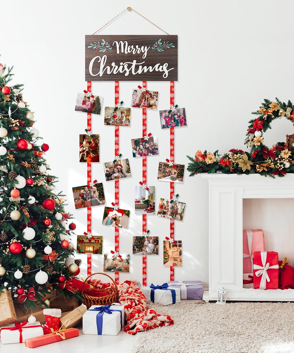 Christmas Card Holder Display, Christmas Wall Decor & Gift Idea image 5