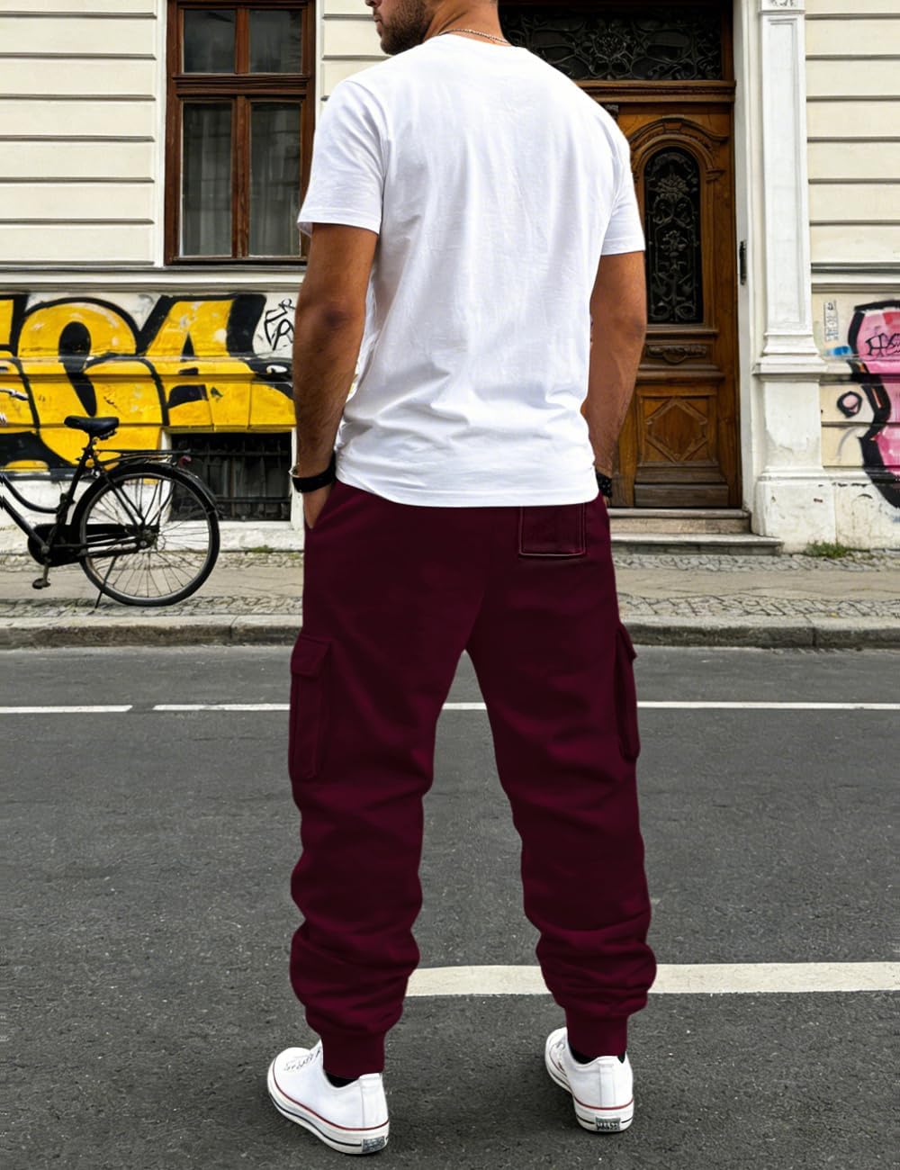 Men's Casual Sweatpants Pants Workout Joggers Stretch Sweat Pants Lounge Athletic Pants Drawstring Pants with Pockets - Image 5