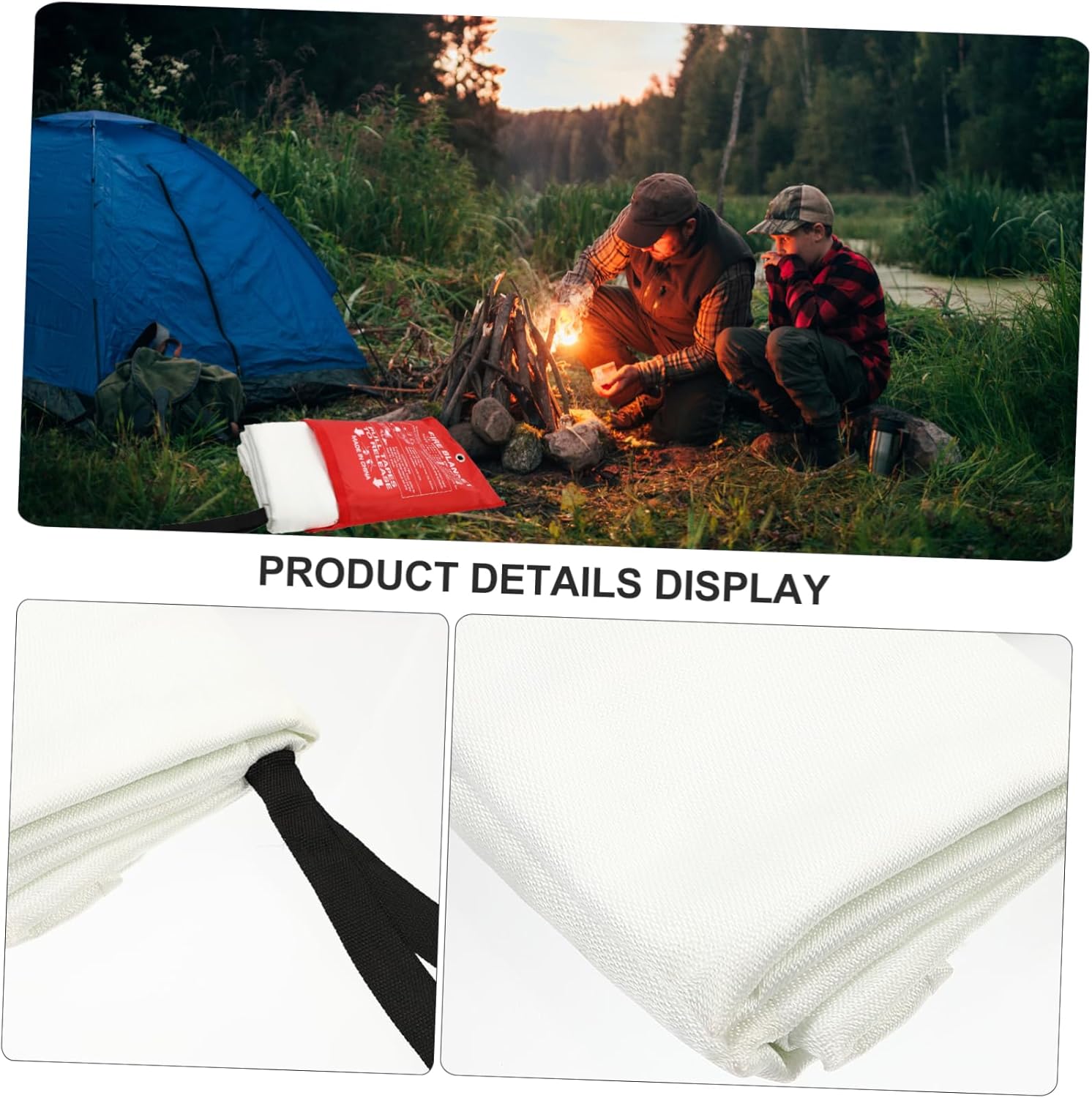 Fire Suppression Blanket Multi-Functional Heat Insulation Fire Blanket for Home Car and Outdoor Safety Lightweight and Portable