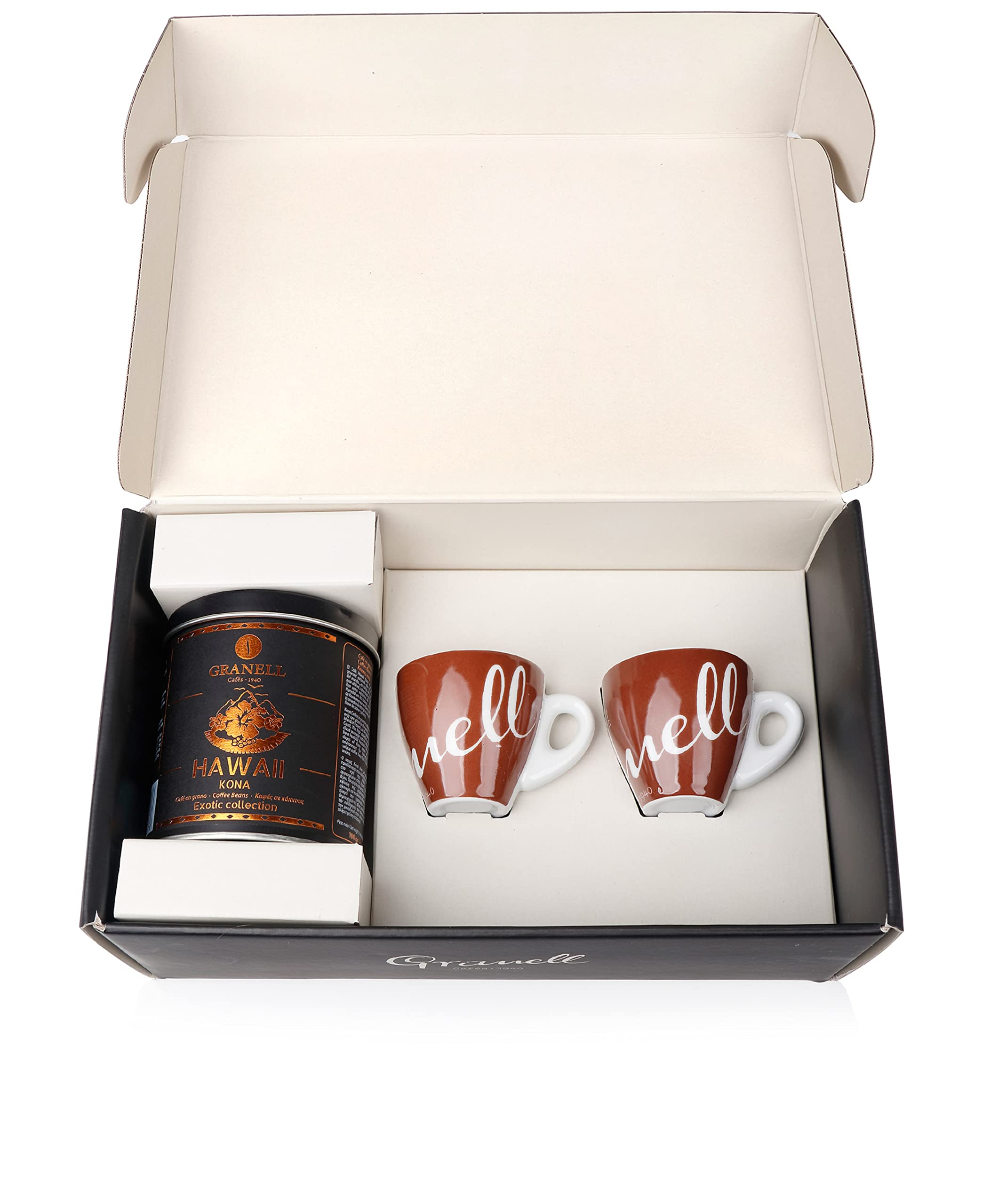 Granell Cafes- 1940 - Regalo Original para Navidad | Regalo Gourmet para Amantes del Cafe - Pack Cafe Molido 100% Arábica + Taza Navidad