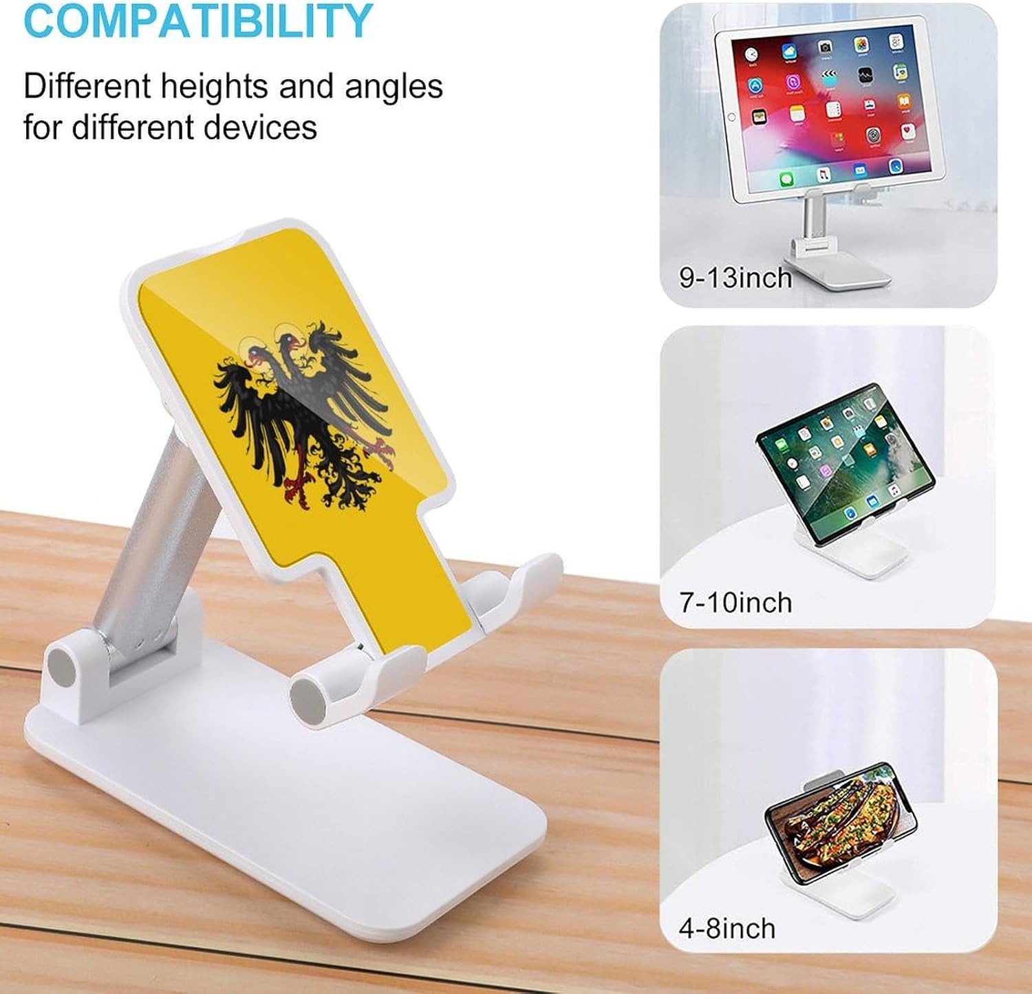 Flag Map of Holy Roman Empire Folding Cell Phone Stand for Desk image 3