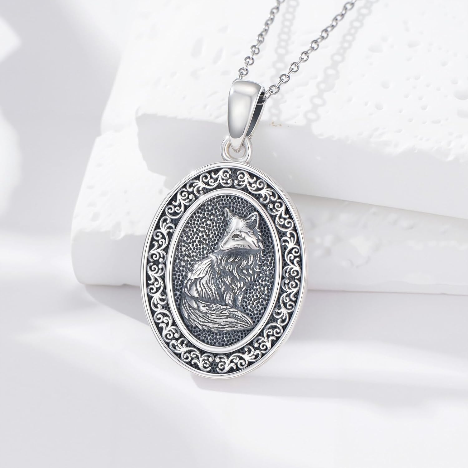 PELOVNY Mouse/Penguin/Fox Necklace for Women 925 Sterling Silver Animal Pendant Necklace Birthday Christmas Jewelry Gifts for Mom Daughter Wife Sister - Image 2