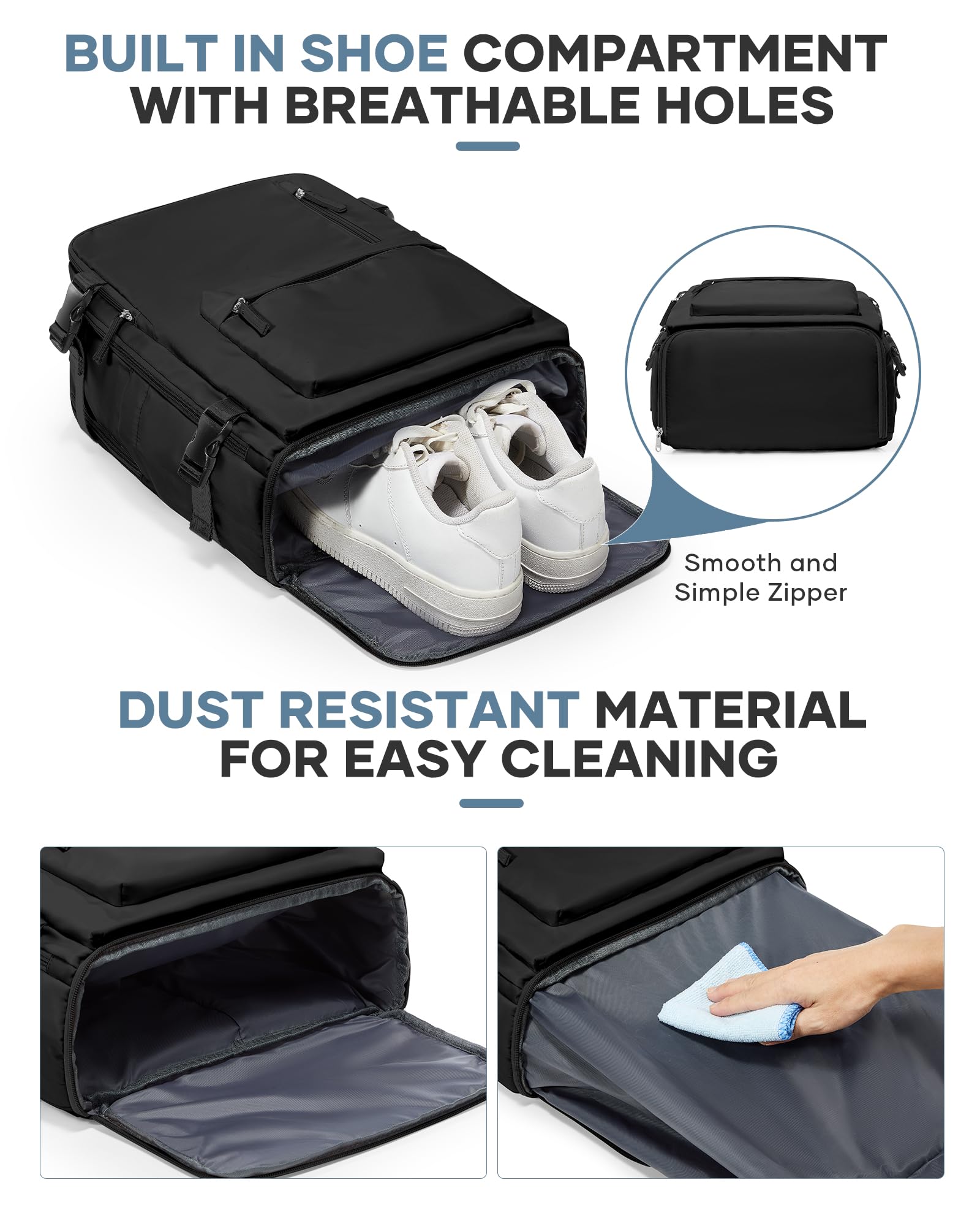 Borse da Cabina per Ryanair 40x20x25 Bagaglio a Mano Zaino Borsa Zaino da Viaggio, Zaino da trekking,da uomo, zaino casual per laptop da 14 pollici per scuola con porta di USB