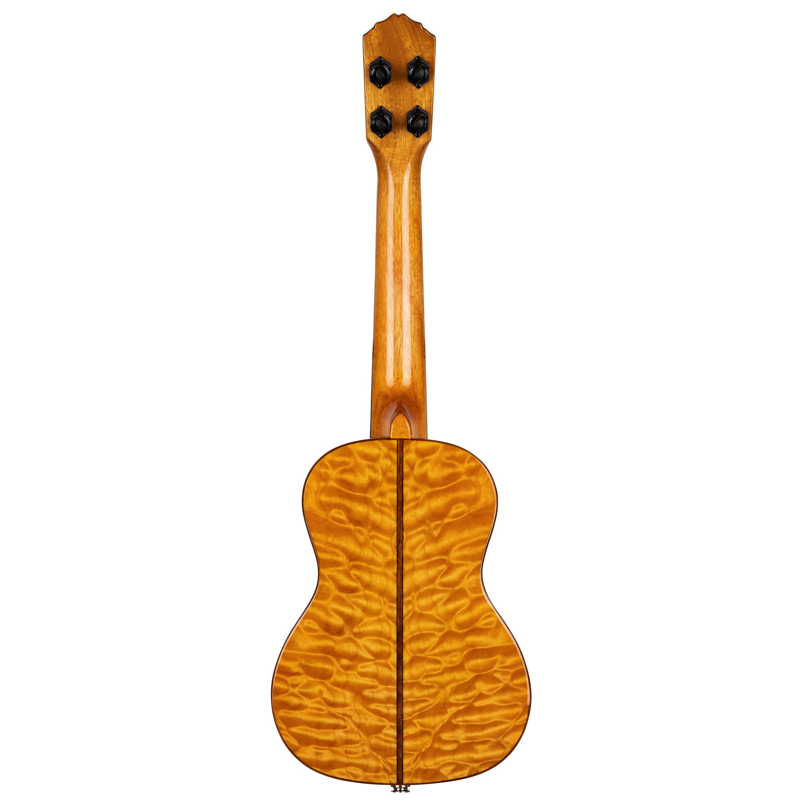 Ortega Guitars Ukeleles de Concierto electroacústicas - Serie Elite - incluye Gig Bag - Arce acolchado macizo (RUET-QMA)