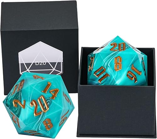Miniatura 79 de 55mm 20 Sided DND Dice, Giant D20 D&D Polyhedral Dice Large D20 with Die Gift Box for Dungeons and Dragons, RPG Table