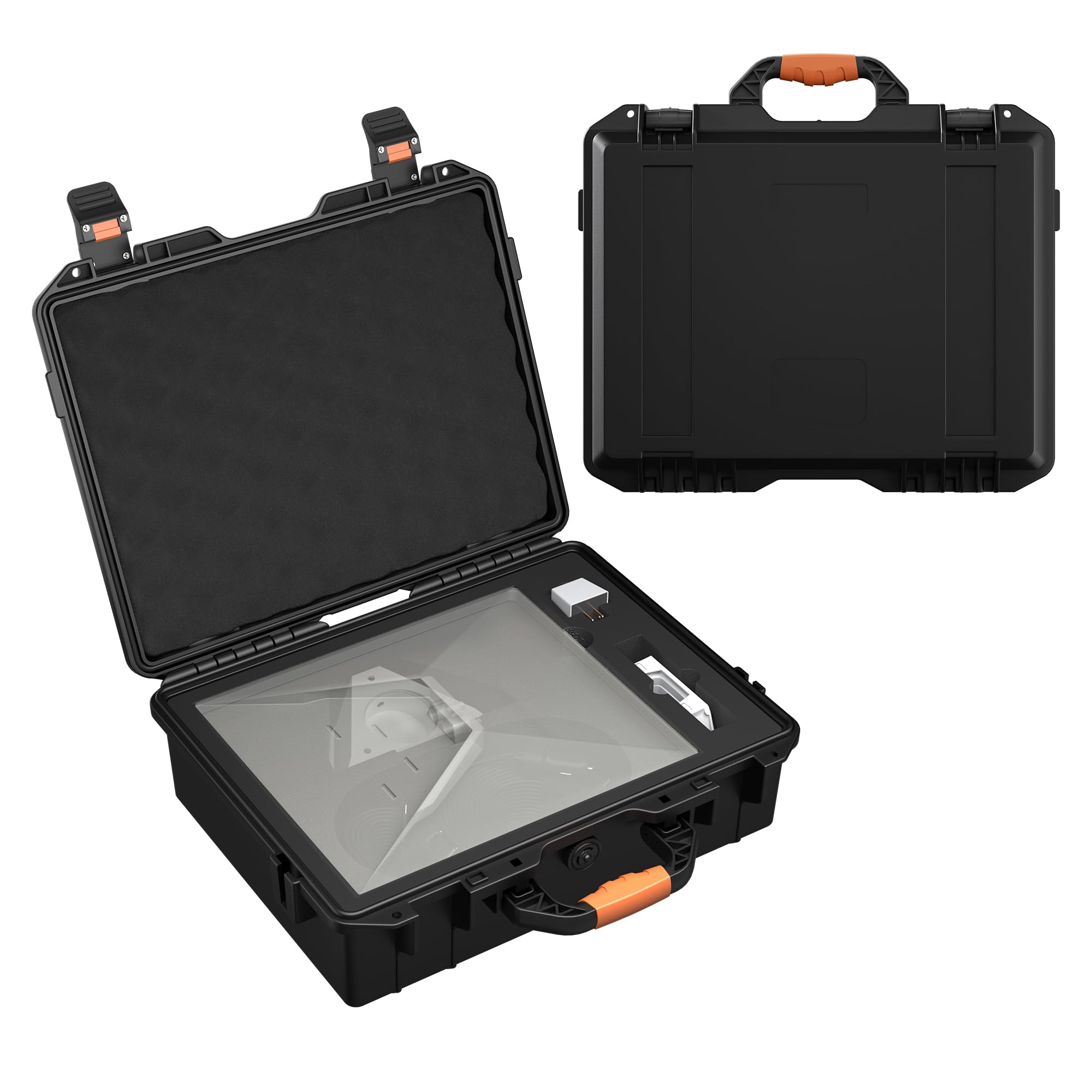 DAIERTEK Starlink Mini-Hartschalen-Reisetasche, wasserdicht und tragbar, schützende schwarze Starlink-Mini-Tragetasche, inklusive präzisionsgeschnittenem Schaumstoff, einem TSA-Schloss und einem