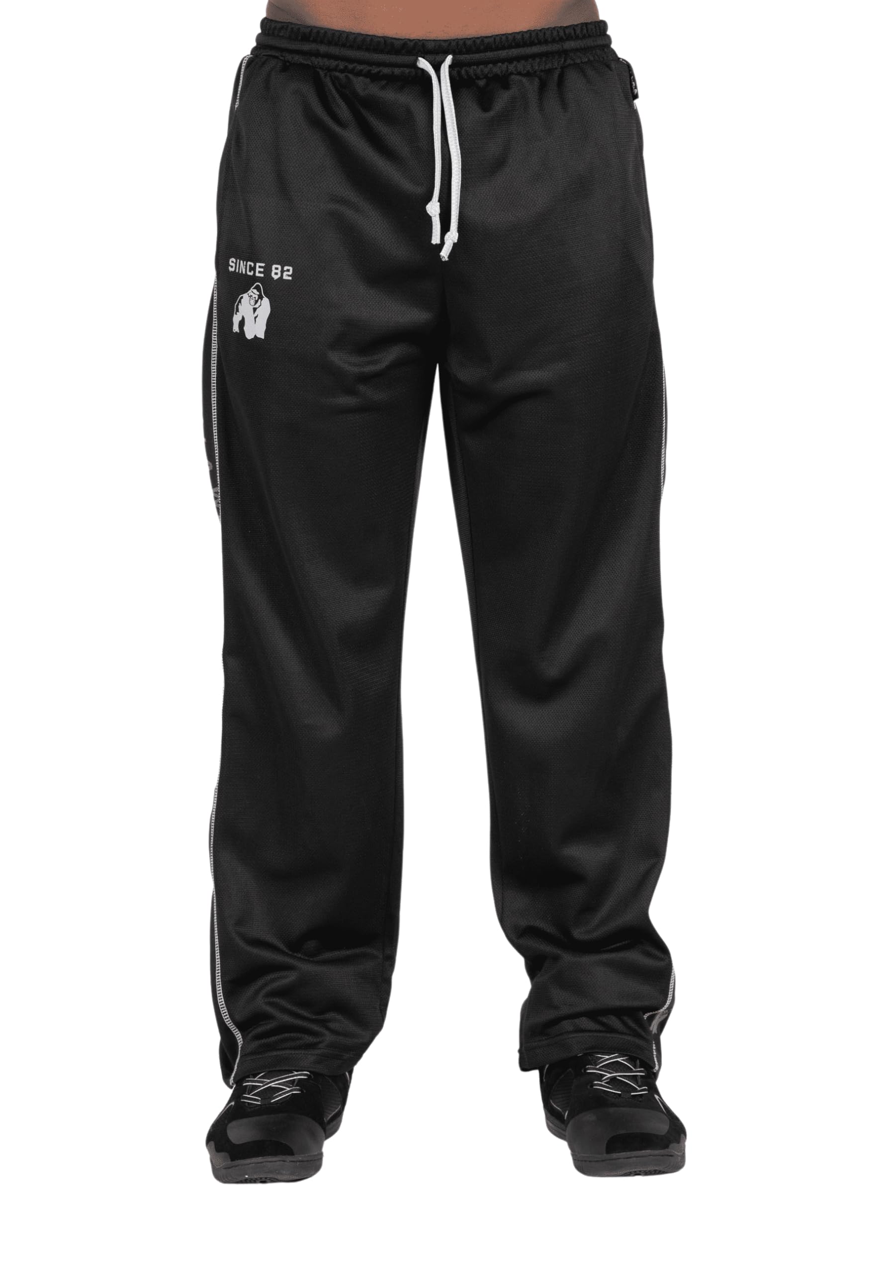 Gorilla Wear Men's Black Functional Mesh Pants /Green