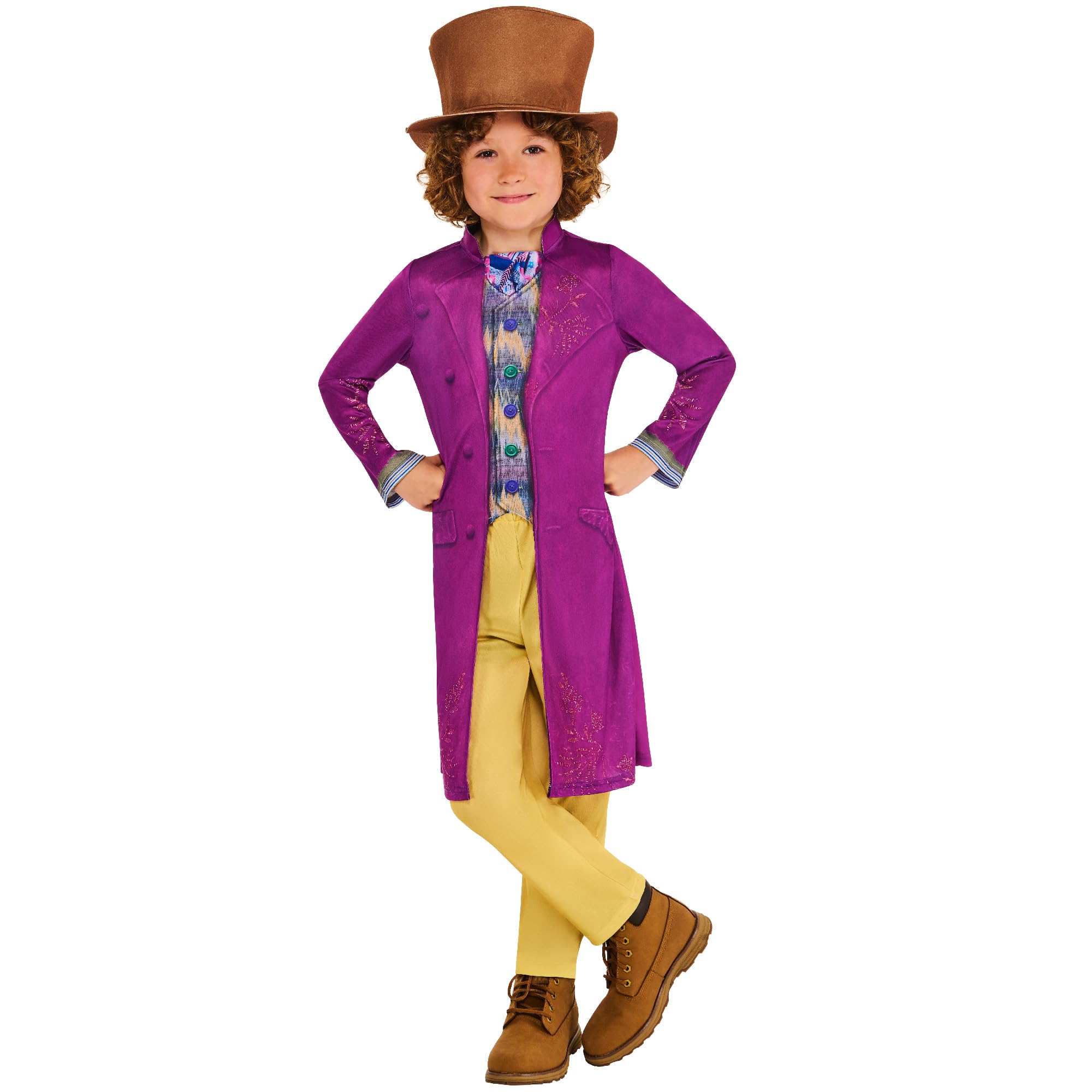 Rubies Official Warner Brothers Willy Wonka Child Costume, Kids Fancy Dress, Size Ages 7-8 Years Halloween
