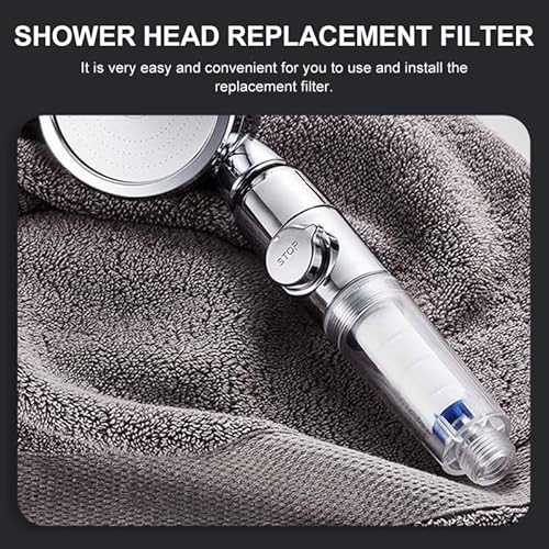 NUOBESTY 6 Stück Duschfilter Ersatz – Austauschbare PP Baumwollfilter für Filterdusche, Wasserfilter Einsatz für Duschkopf, Hochleistung Filterelement Set (Blau)