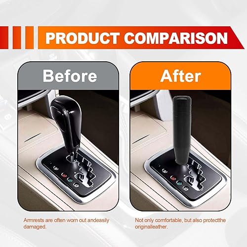 Miniatura 4 de Paquete de 1 pomos de palanca de cambios de metal con 3 adaptadores, mango de palanca de cambios pesado de aleación de aluminio para automóvil,