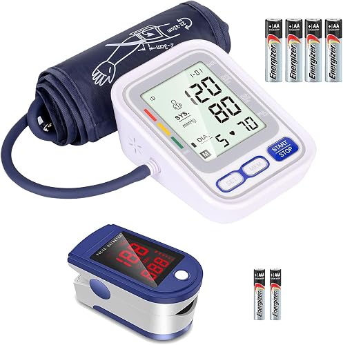 Digital Blood Pressure Machine – BP Monitor with Pressure Cuff & Oximeter