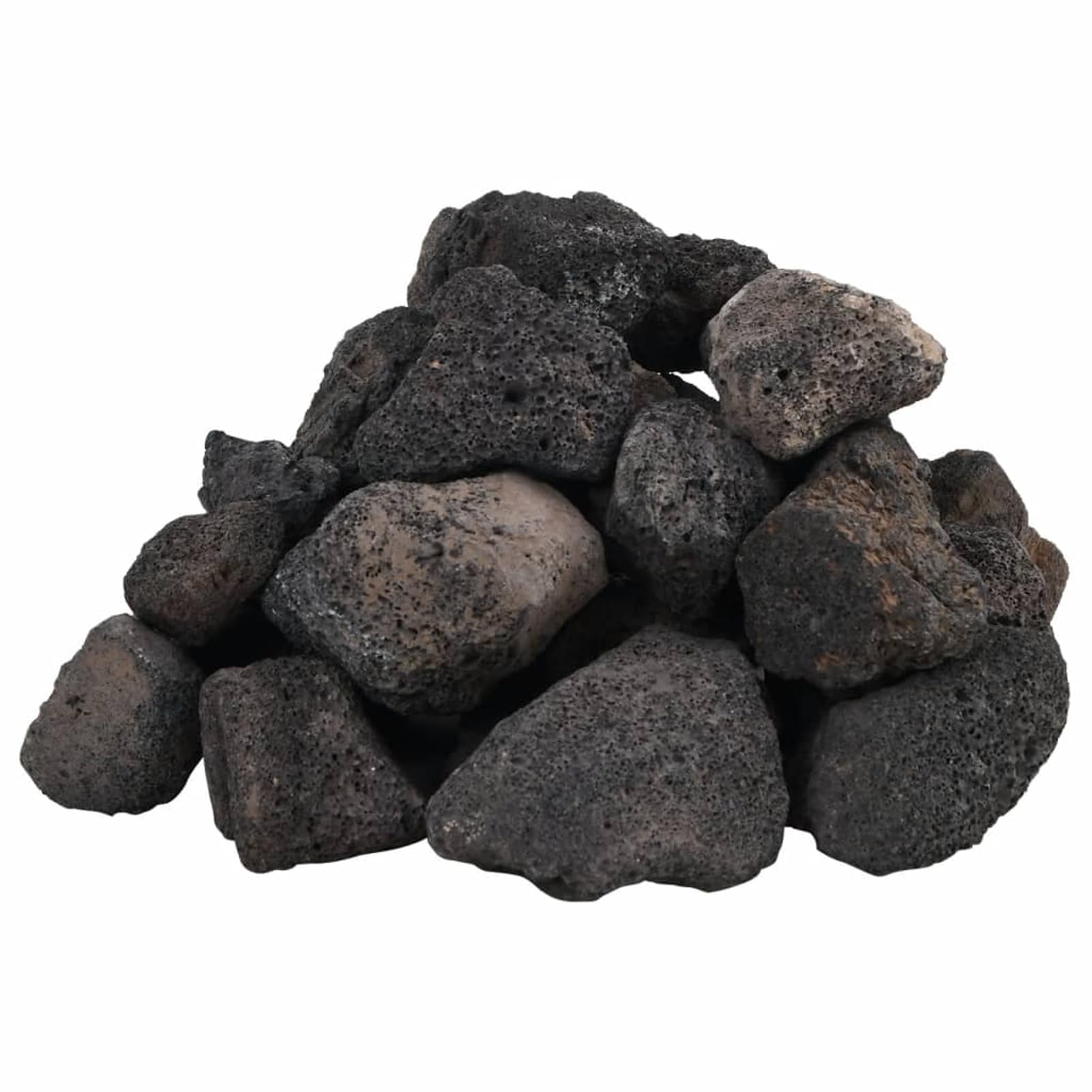 Homgoday Lavagranulat 10 kg Schwarz 5-8 cm Vulkangestein Aquarium Dekoration natürlicher biologischer Filter für Süß- und Salzwasser 155321